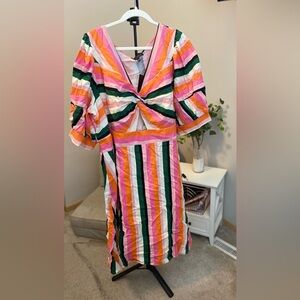 Multicolor Striped Women's Dress